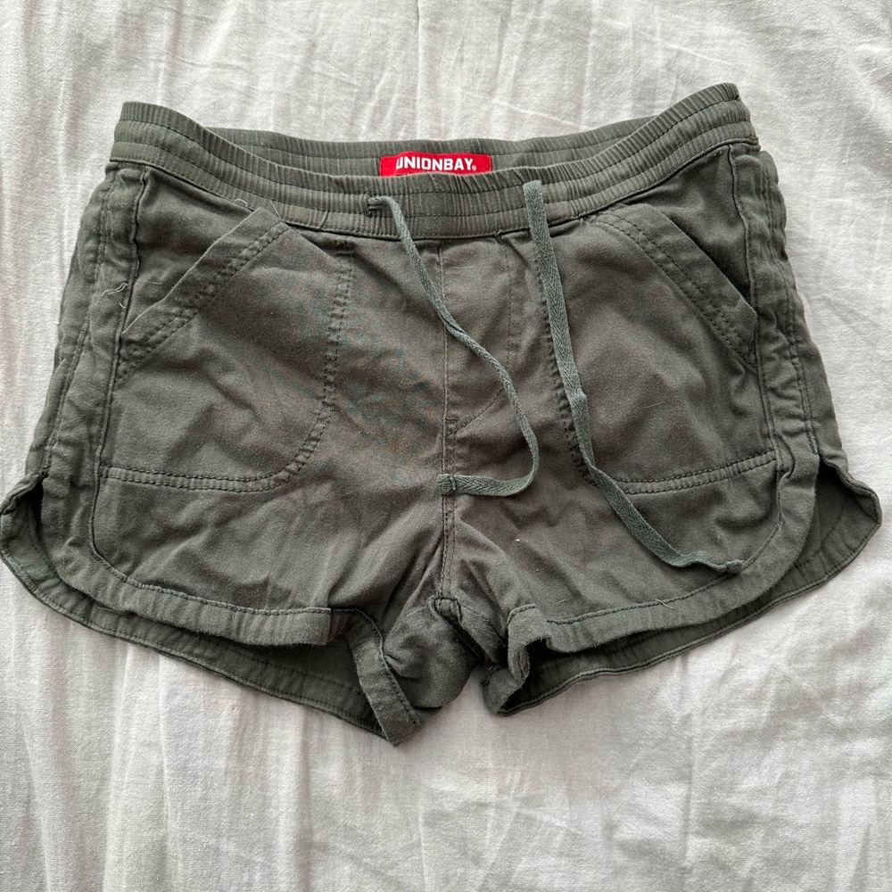 army green shorts